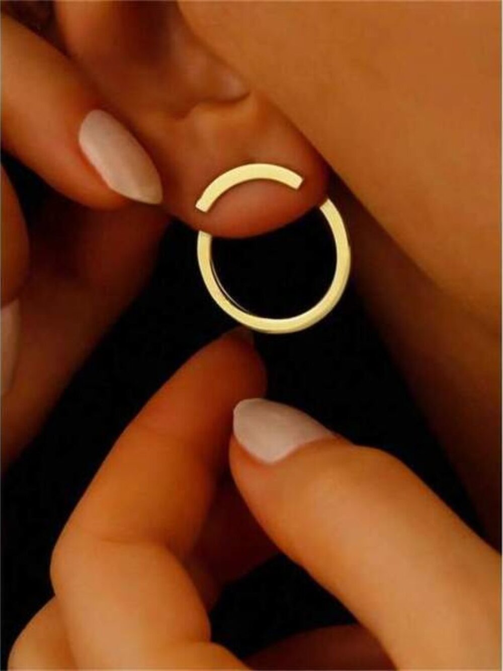 CHOSHILAR A Pair Of Style Brass Gold-Plated Metal Earrings, Retro Si